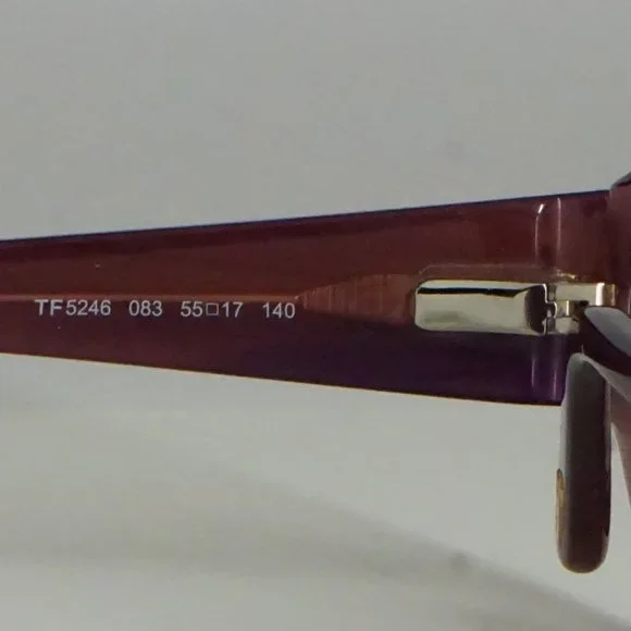 BRAND NEW TOM FORD TF 5246 083 PURPLE AUTHENTIC EYEGLASSES FT 55-17-140 ITALY - Picture 7 of 8